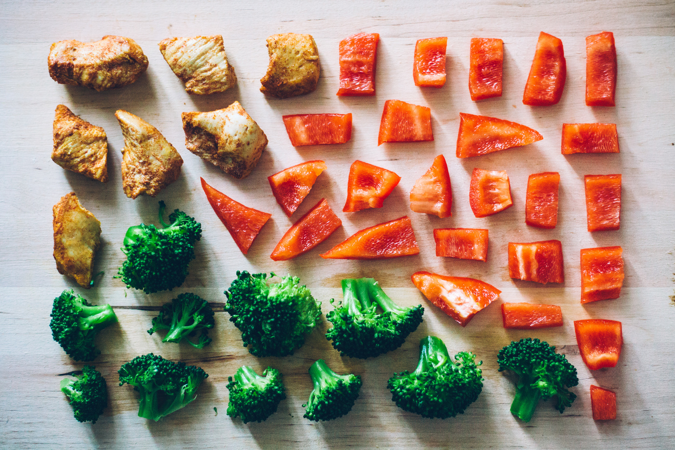 Green Broccoli and Red Pepper