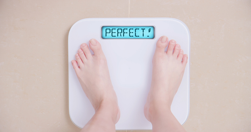 Lose weight concept with scale